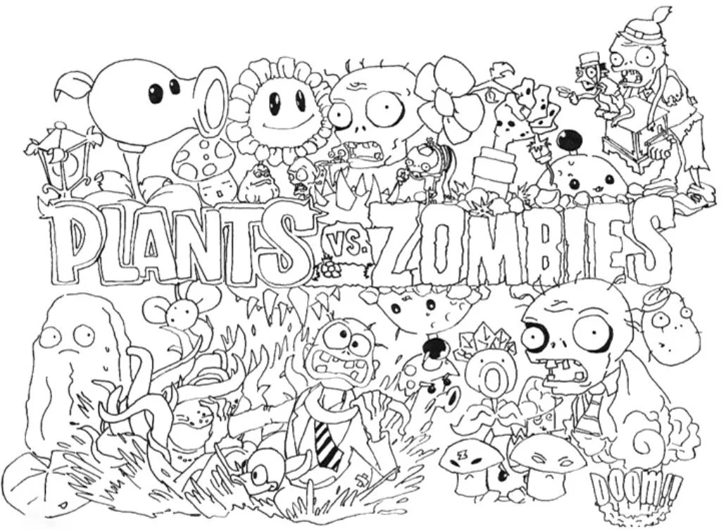 Plantas Vs Zombies Para Colorear 66