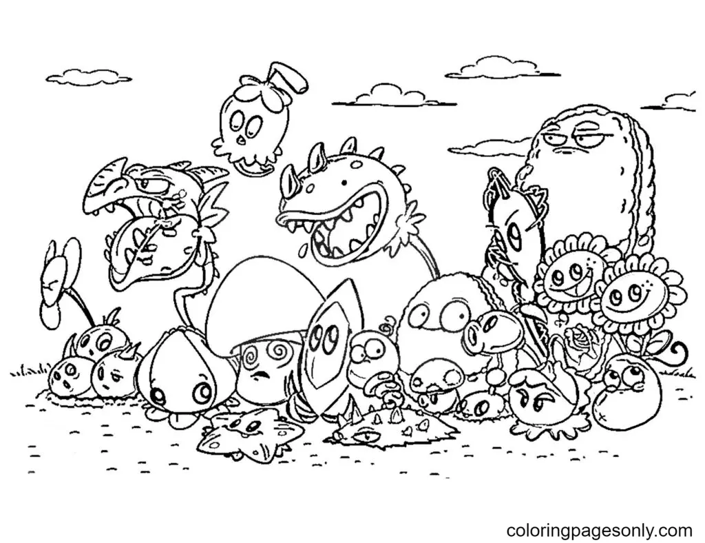 Plantas Vs Zombies Para Colorear 89