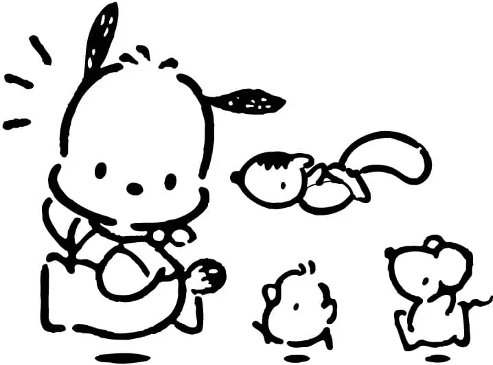 Pochacco Coloring Pages 12