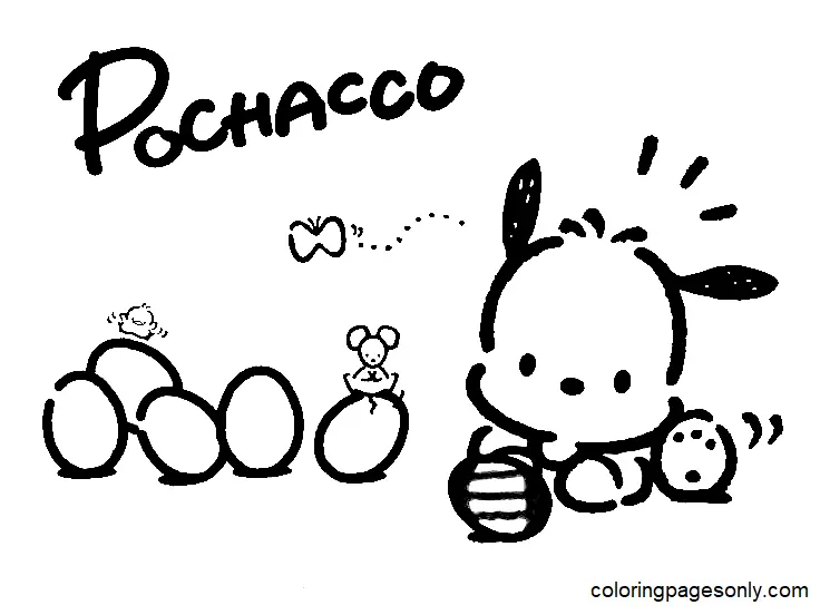 Pochacco Coloring Pages 16