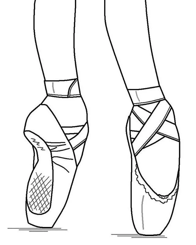 Pointe Shoes Coloring Pages 1