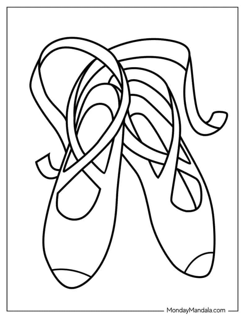 Pointe Shoes Coloring Pages 13