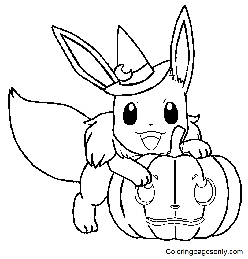 Pokemon Halloween Coloring Pages 1