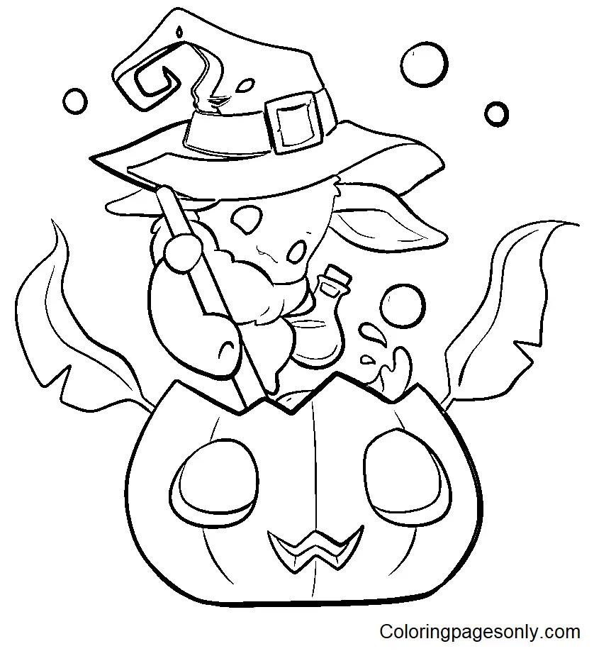 Pokemon Halloween Coloring Pages 15