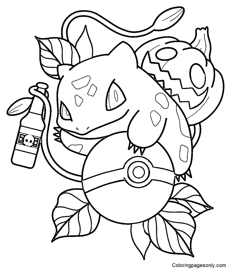 Pokemon Halloween Coloring Pages 7