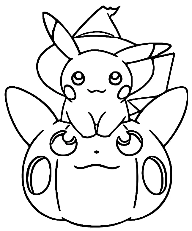 Pokemon Halloween Coloring Pages 9