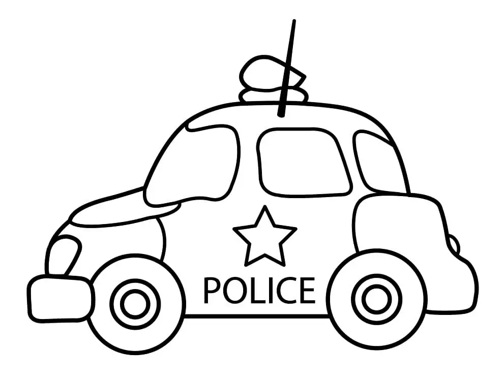 De Carro de Policia Para Colorir 31