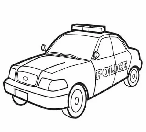 De Carro de Policia Para Colorir 32