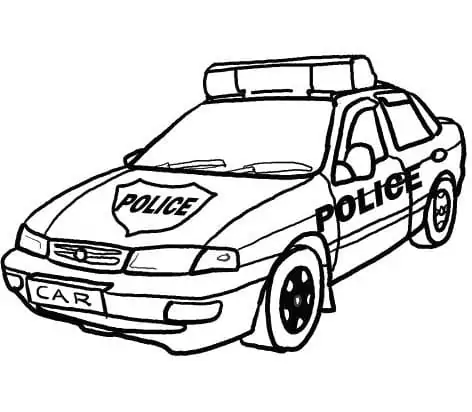 De Carro de Policia Para Colorir 35