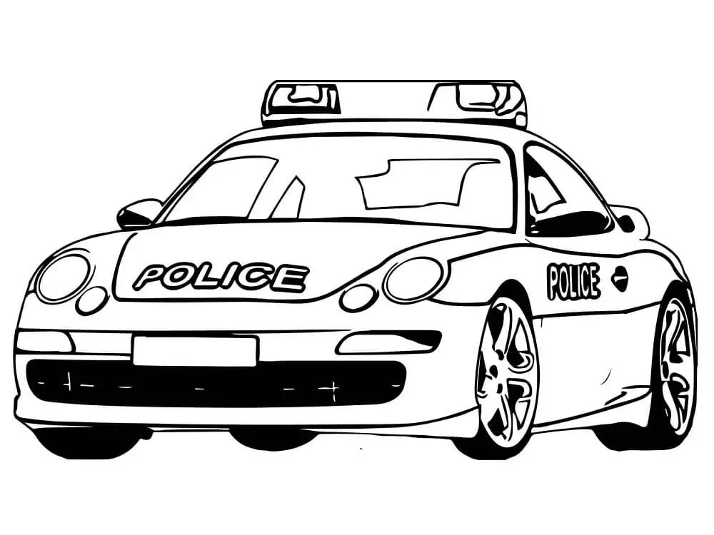 Police Car Coloring Pages 10