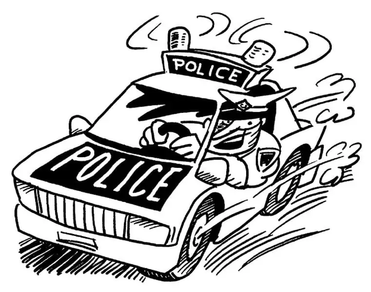 Police Car Coloring Pages 24