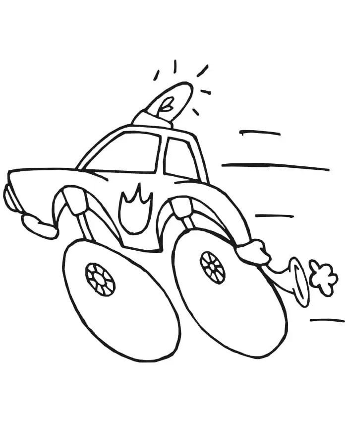 Police Car Coloring Pages 40