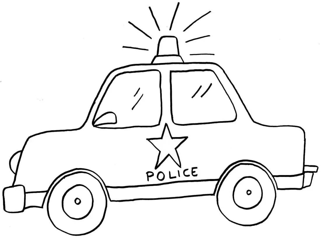 Police Car Coloring Pages 44