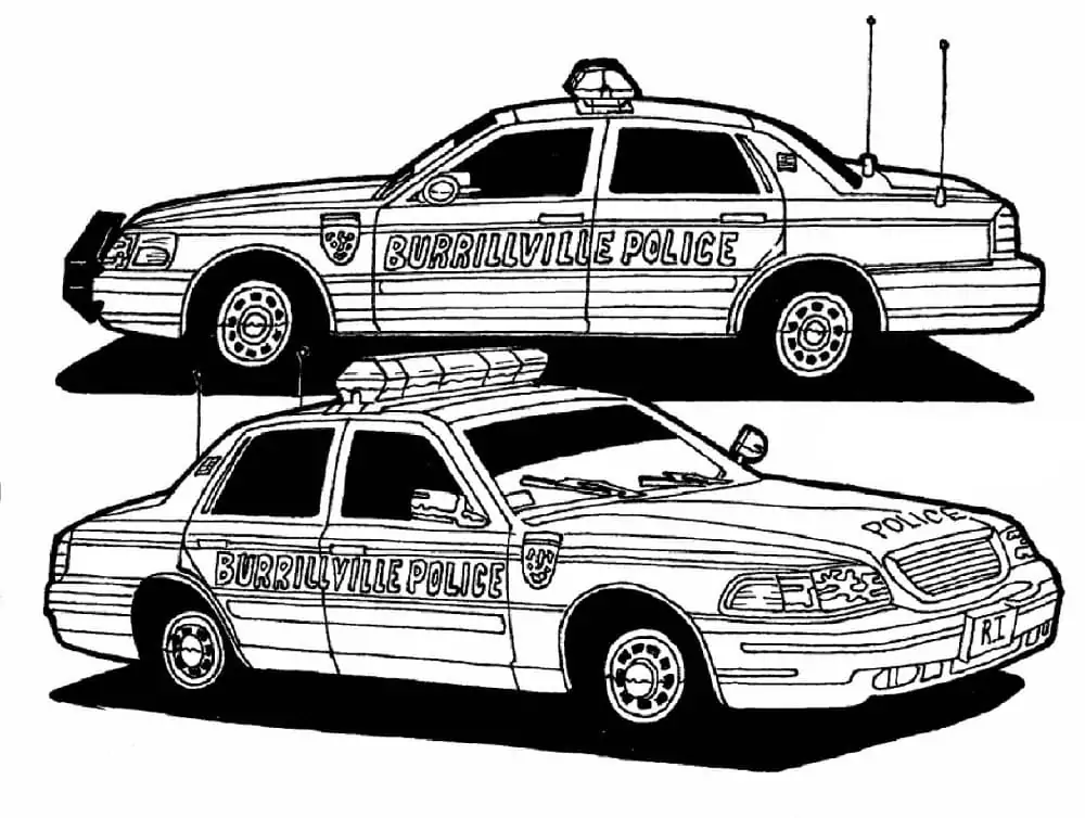 Police Car Coloring Pages 8