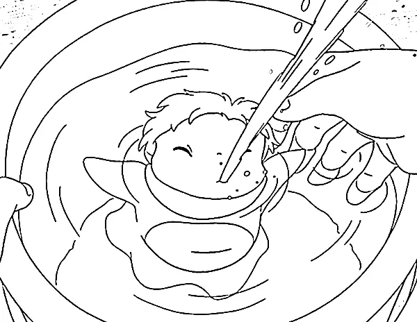 Ponyo Coloring Pages 12