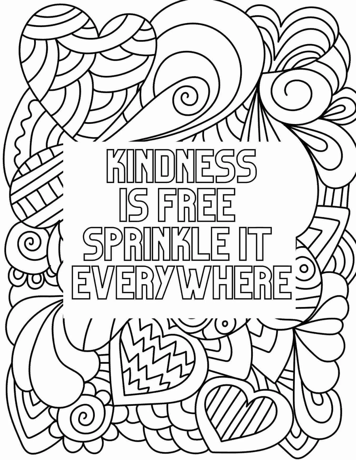 Positivity Coloring Pages