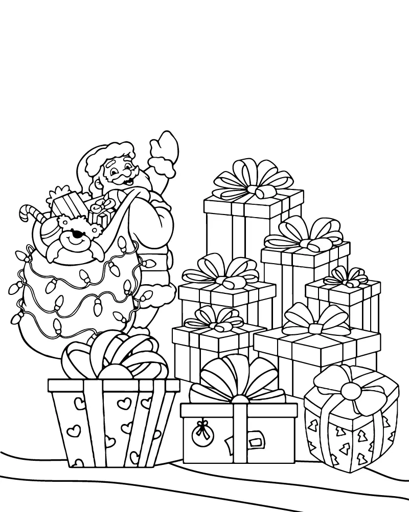 Natal preppy Para Colorir 7