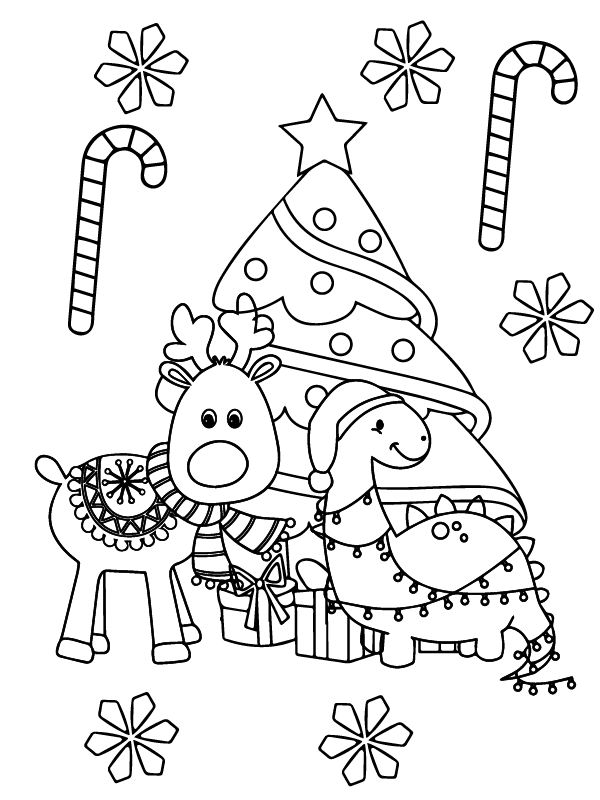 Preschool Christmas Coloring Pages 1