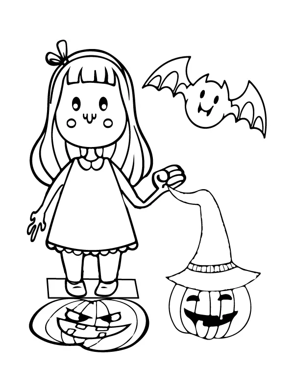 Desenhos de Paginas de Halloween Pre-Escolar Para Colorir 10