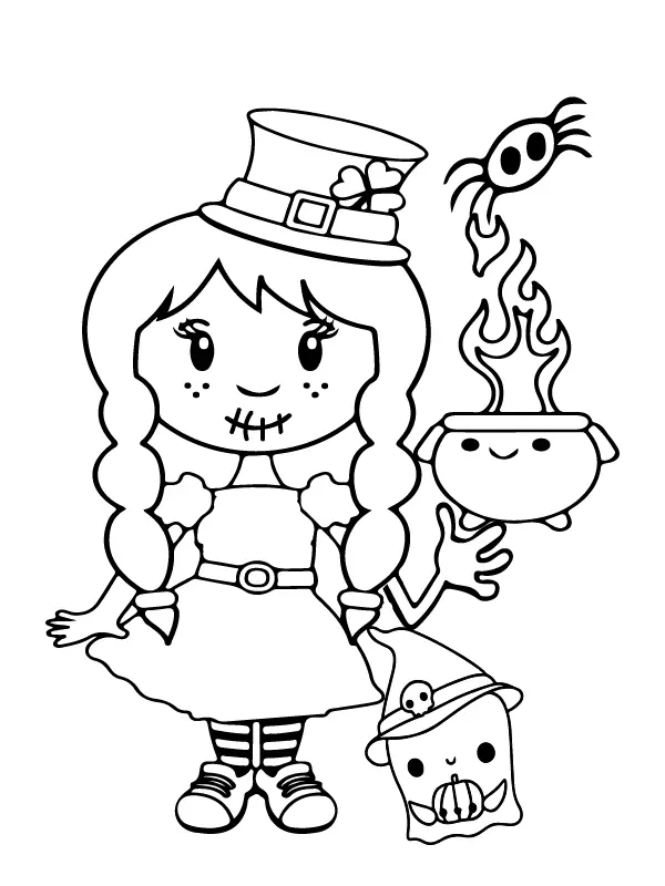 Desenhos de Paginas de Halloween Pre-Escolar Para Colorir 14