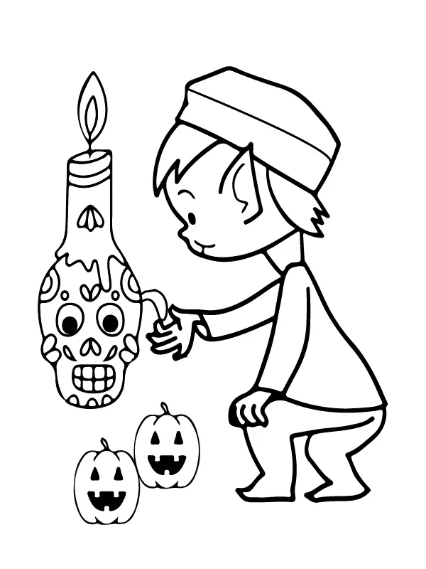 Desenhos de Paginas de Halloween Pre-Escolar Para Colorir 4