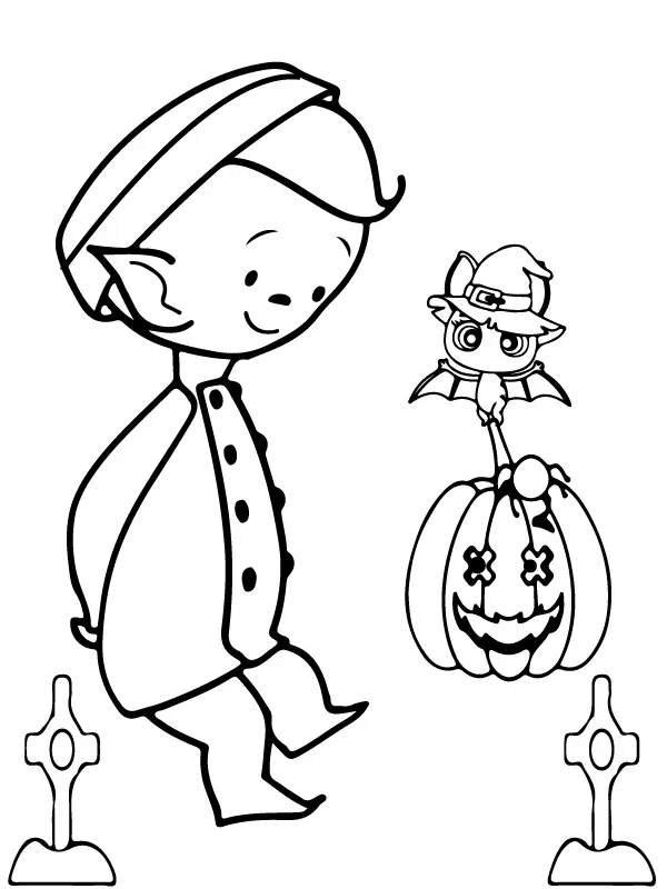 Desenhos de Paginas de Halloween Pre-Escolar Para Colorir 5