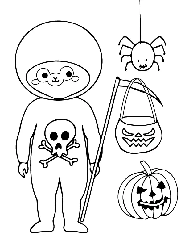 Desenhos de Paginas de Halloween Pre-Escolar Para Colorir 6