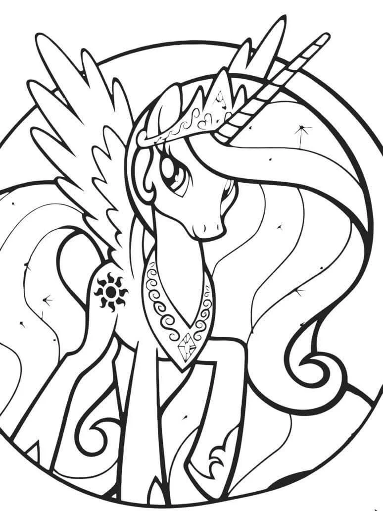 Princesa Celestia Para Colorir