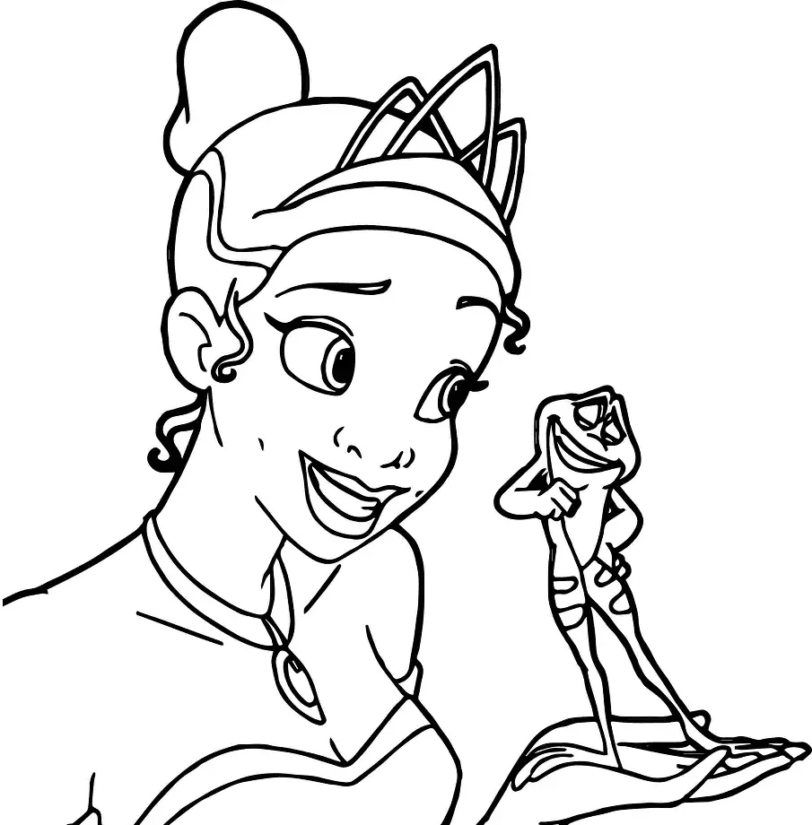 Desenhos de Princesa E O Sapo Para Colorir 9