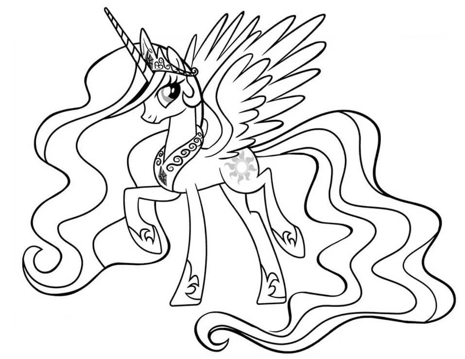 Princess Celestia Coloring Pages 13