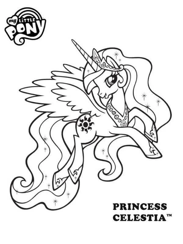 Princess Celestia Coloring Pages 4