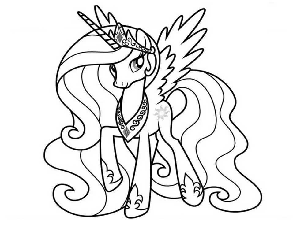 Princess Celestia Coloring Pages 7