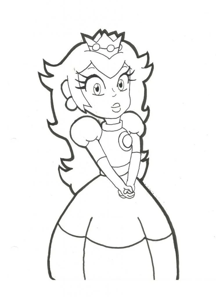 Princess Peach Coloring Pages 17