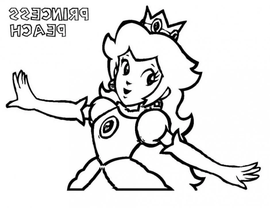 Princess Peach Coloring Pages 19