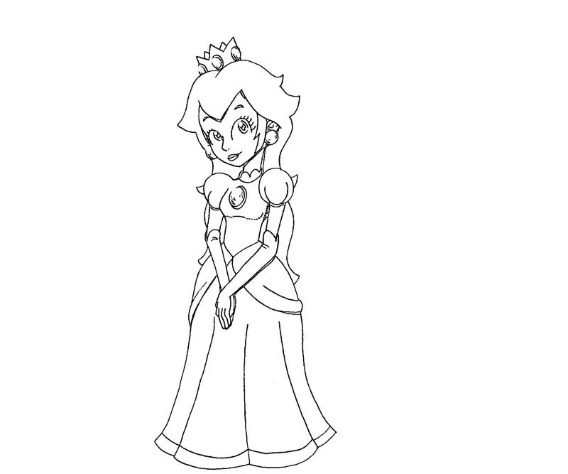 Princess Peach Coloring Pages 20