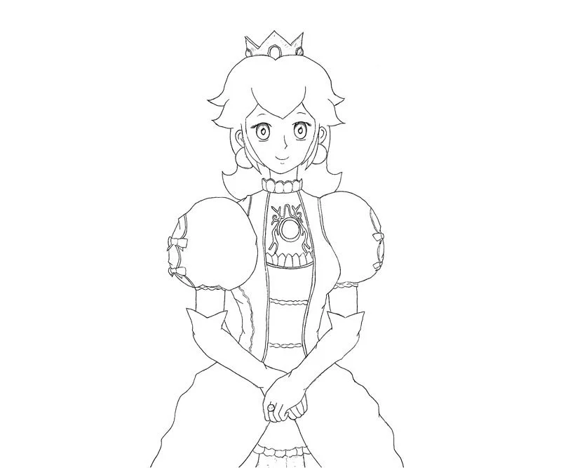 Princess Peach Coloring Pages 26