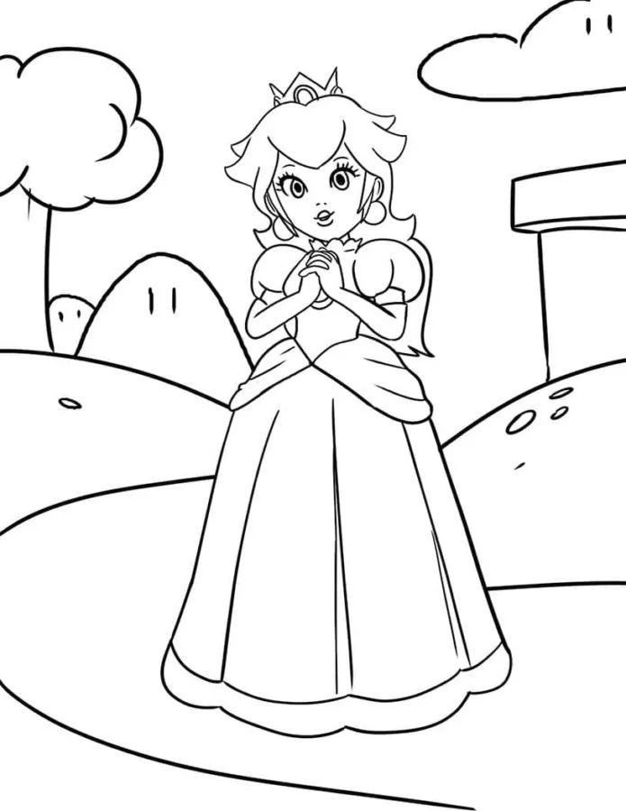 Princess Peach Coloring Pages 35