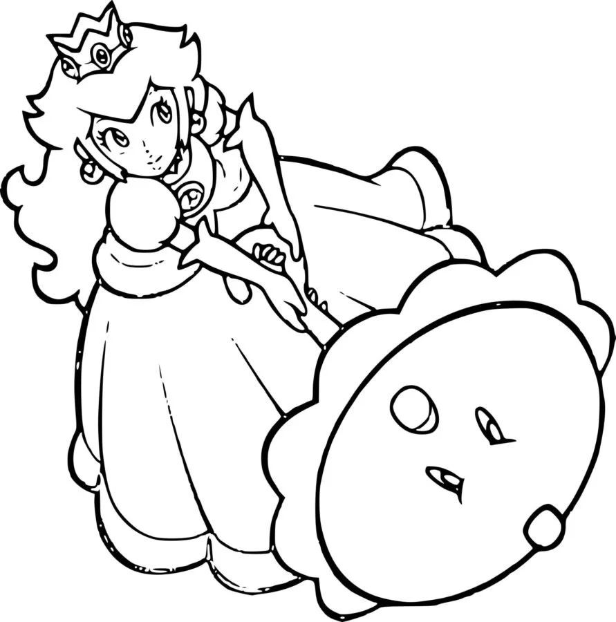 Princess Peach Coloring Pages 43