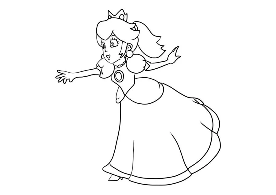 Princess Peach Coloring Pages 45