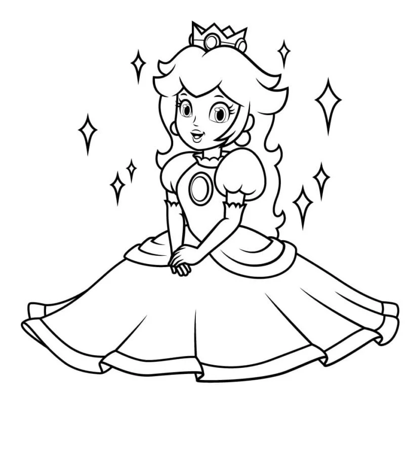 Princess Peach Coloring Pages 48