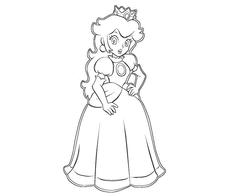 Princess Peach Coloring Pages 7