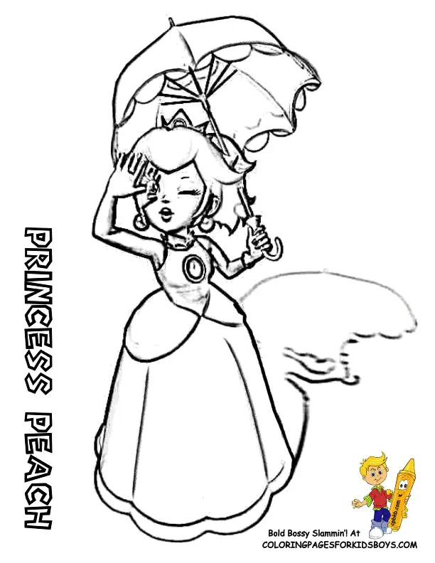 Princess Peach Coloring Pages 8