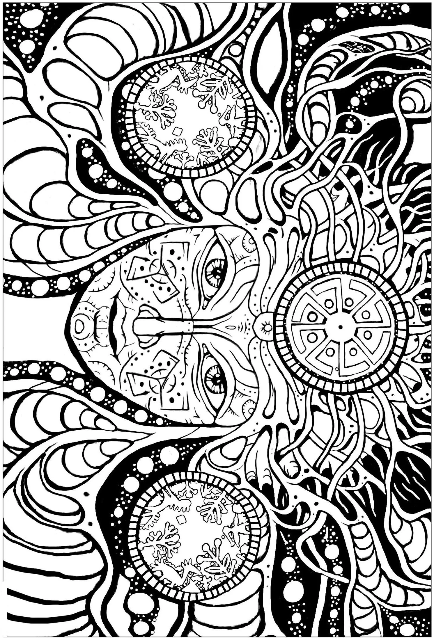 Psychedelic Coloring Pages 1