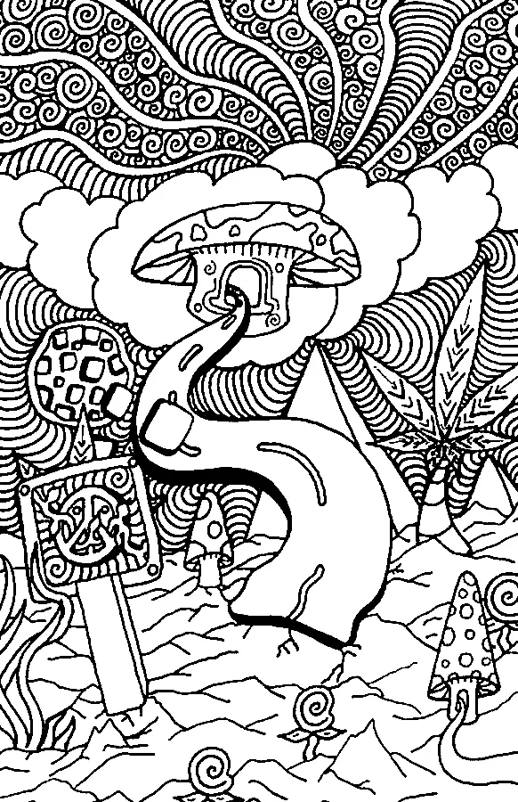 Psychedelic Coloring Pages 10