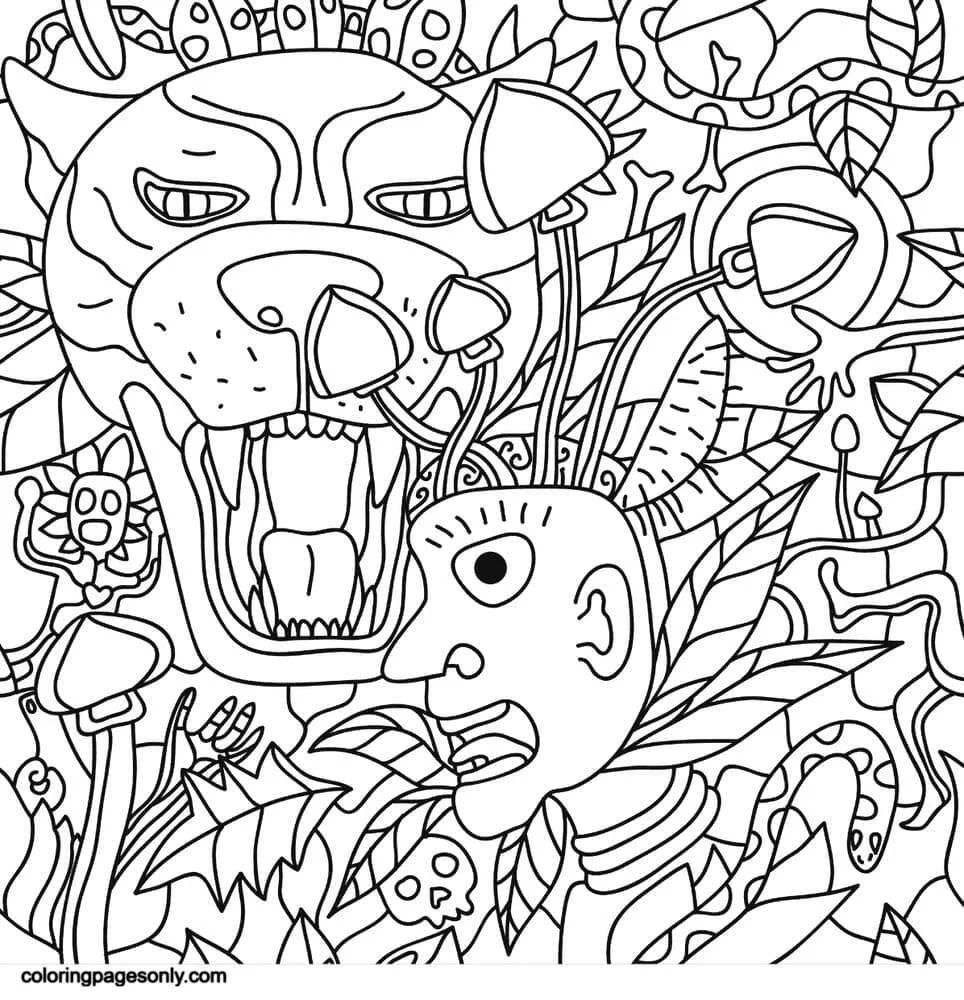 Psychedelic Coloring Pages 14