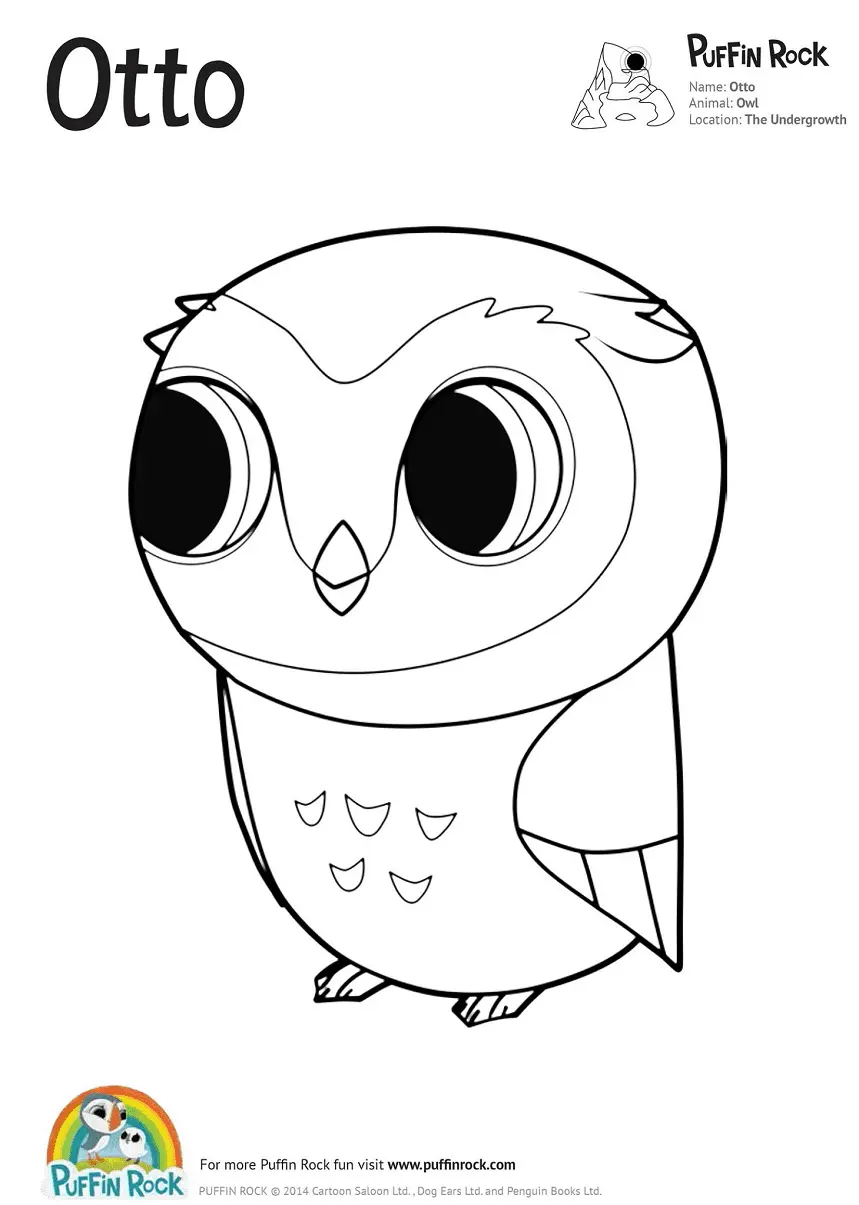 Puffin Rock Coloring Pages