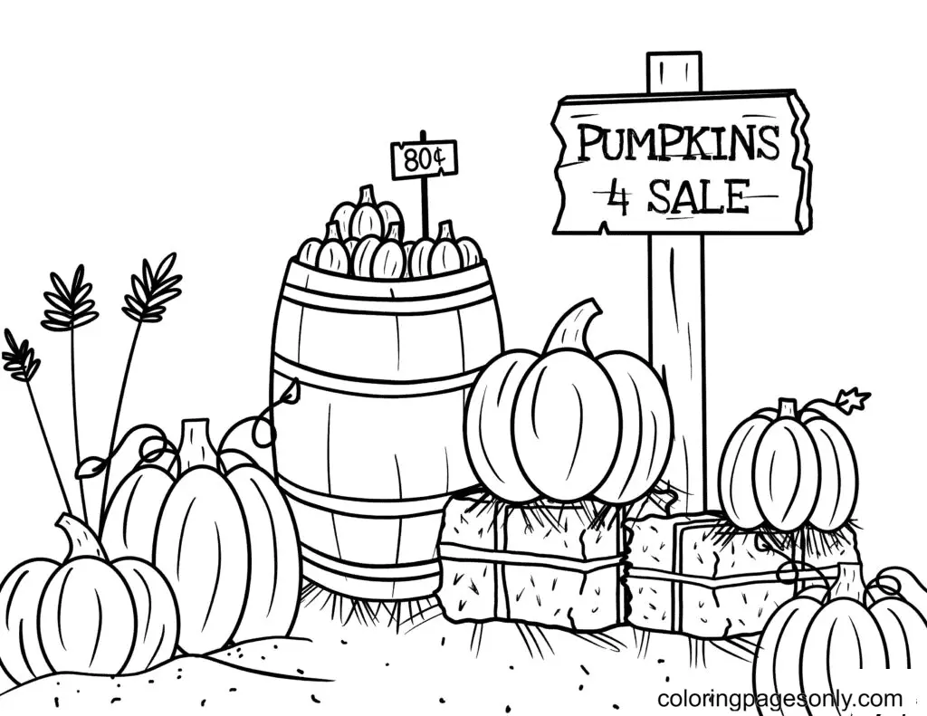 Pumpkin Coloring Pages 8