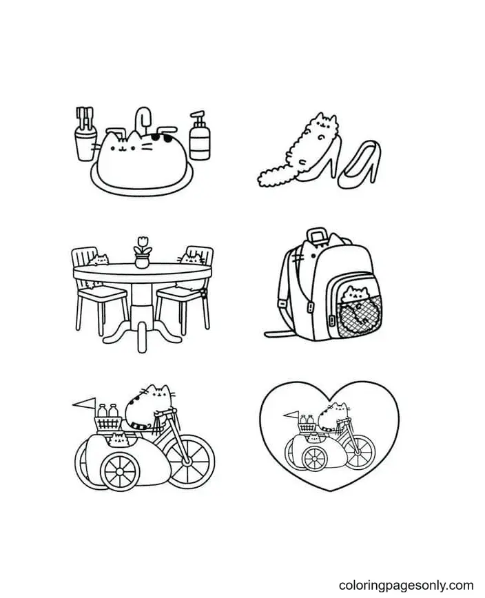 Pusheen Coloring Pages 124
