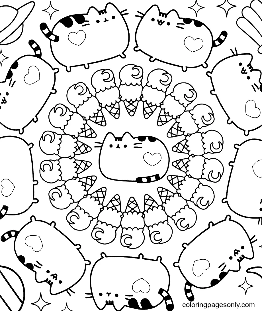 Pusheen Coloring Pages 135
