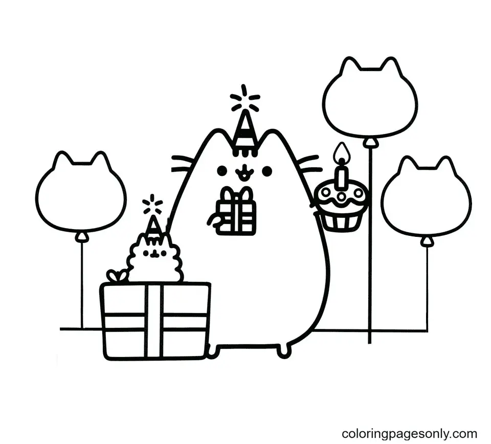 Pusheen Coloring Pages 32